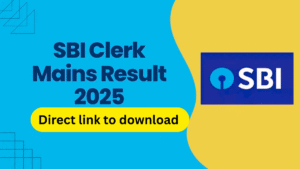 SBI Clerk Mains Result 2025
